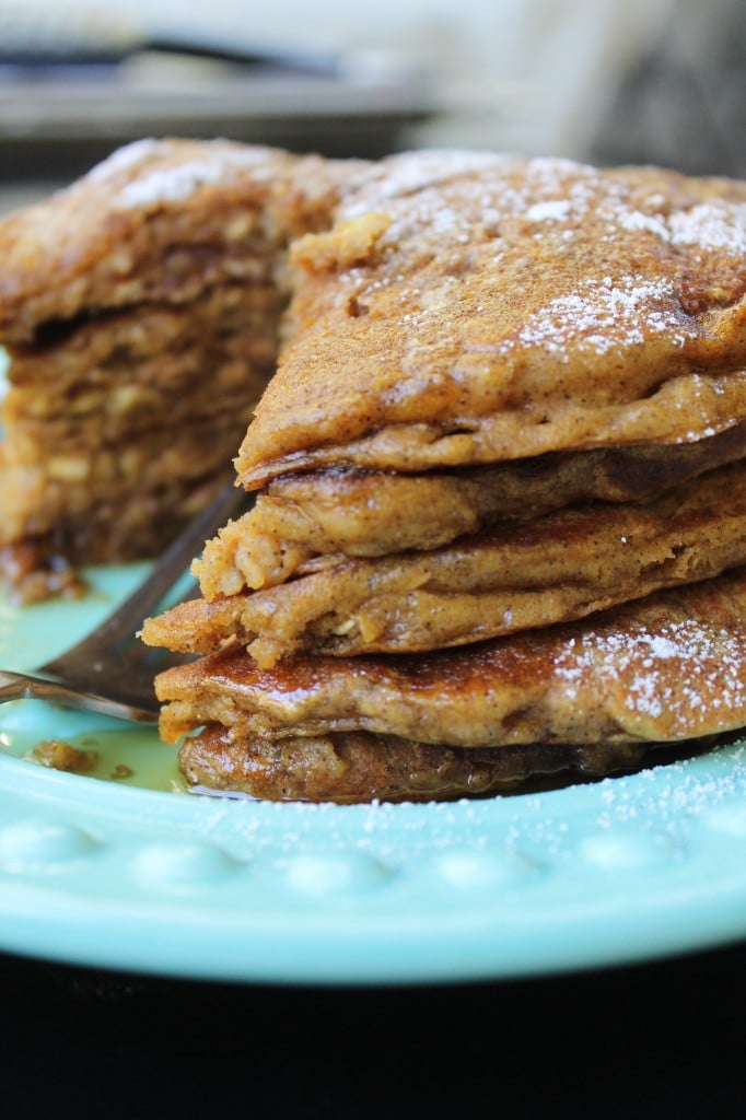 Pumpkin Oat Greek Yogurt Pancakes Spices in My DNA