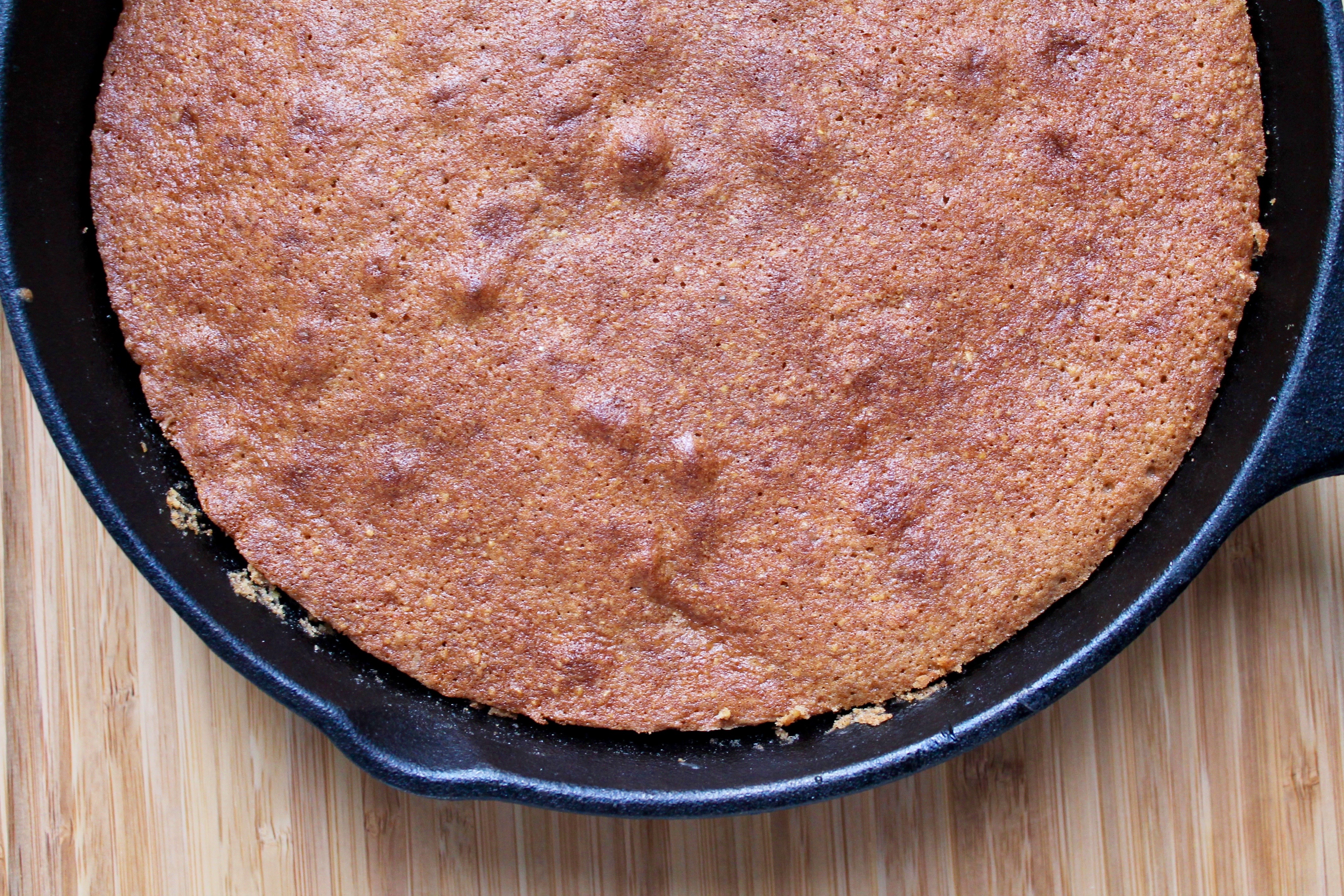 Satsuma Orange Spiced Polenta Upside Down Cake with Honeyed Maple