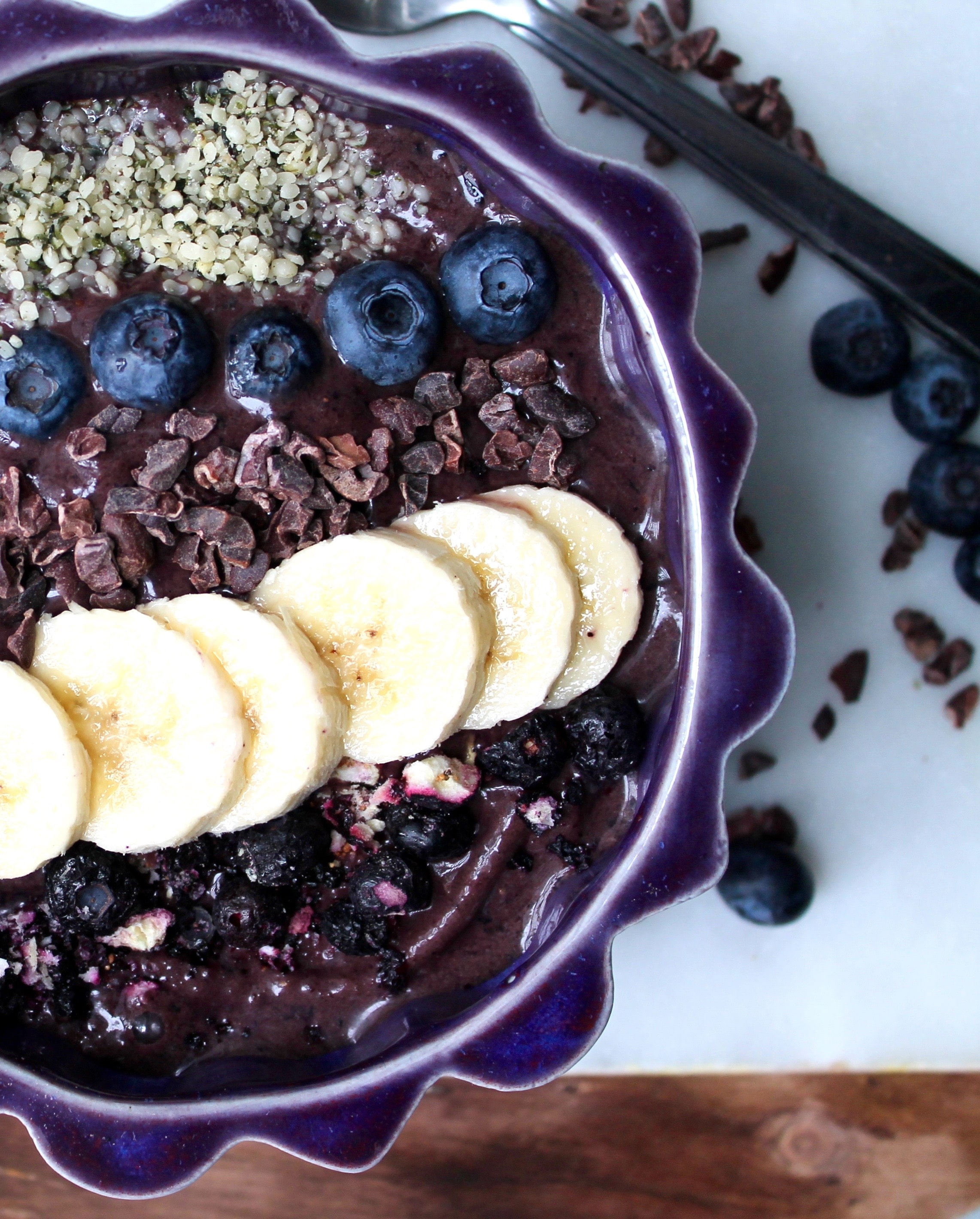 Blueberry Cacao Acai Bowls - Spices in My DNA