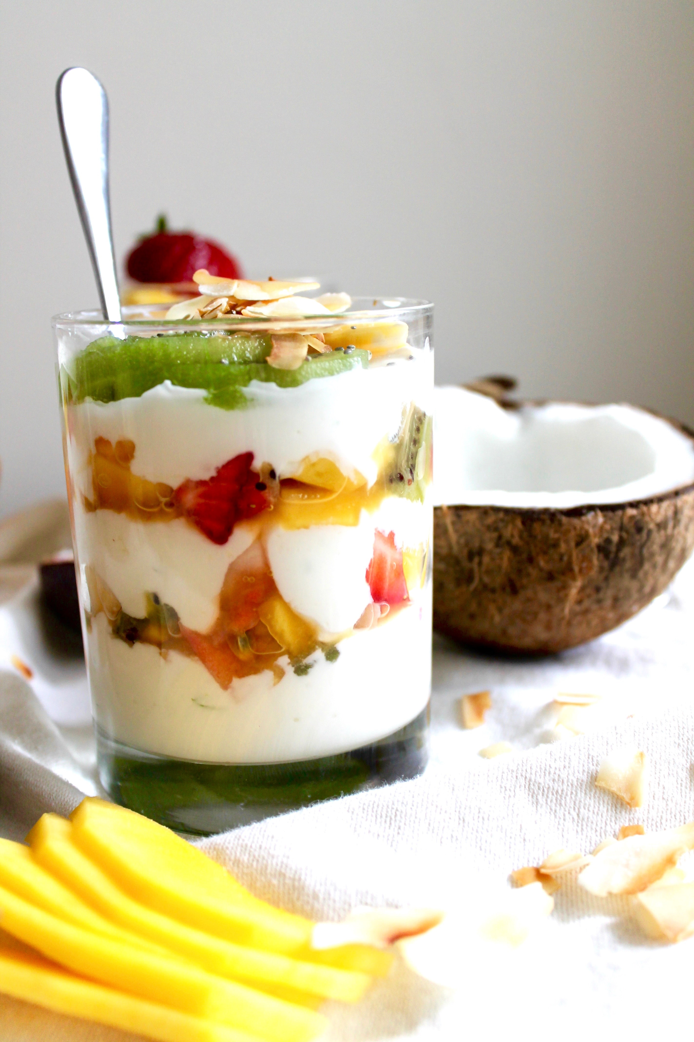 Tropical Greek Yogurt Parfaits Spices in My DNA