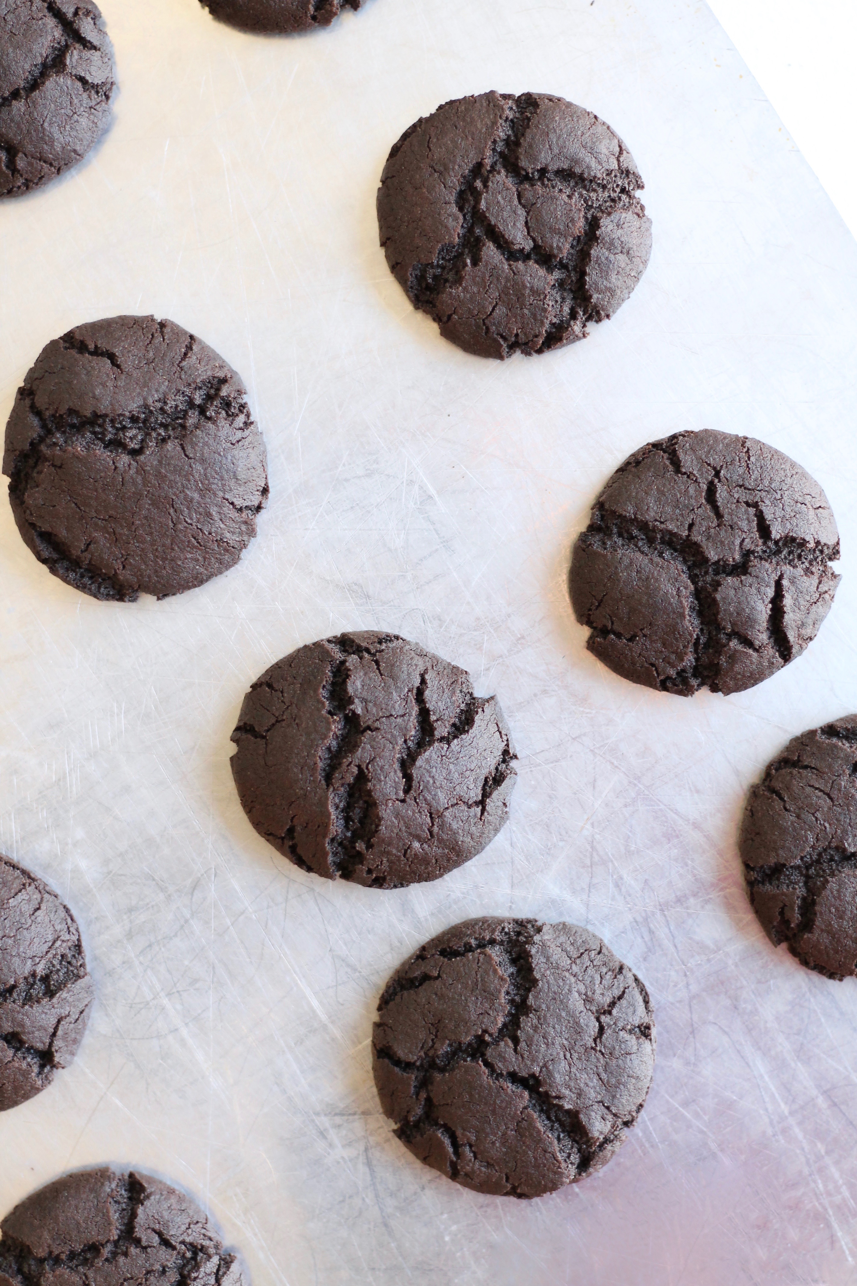 Dark Chocolate Peppermint Coconut Oil Cookies