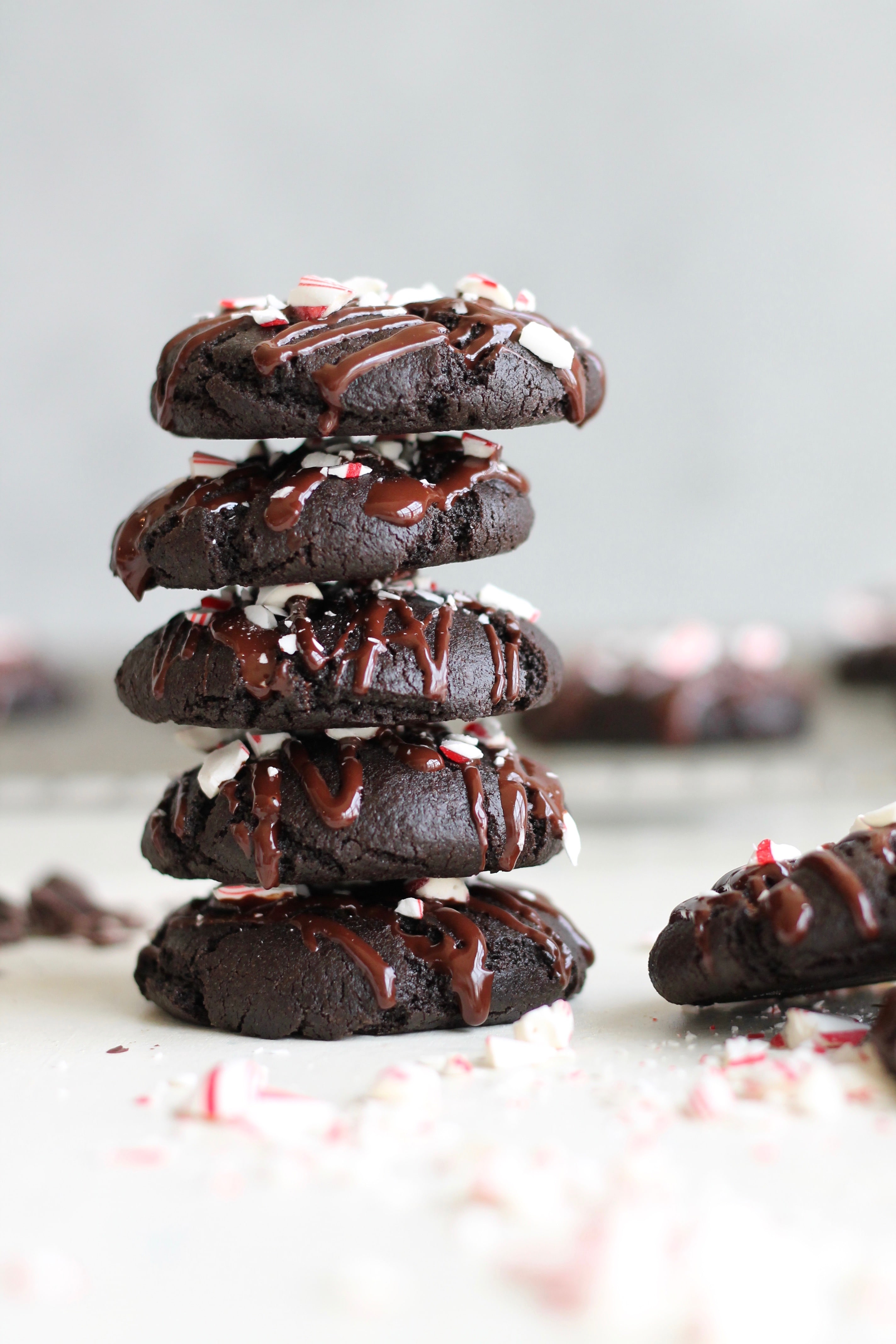 Dark Chocolate Peppermint Coconut Oil Cookies