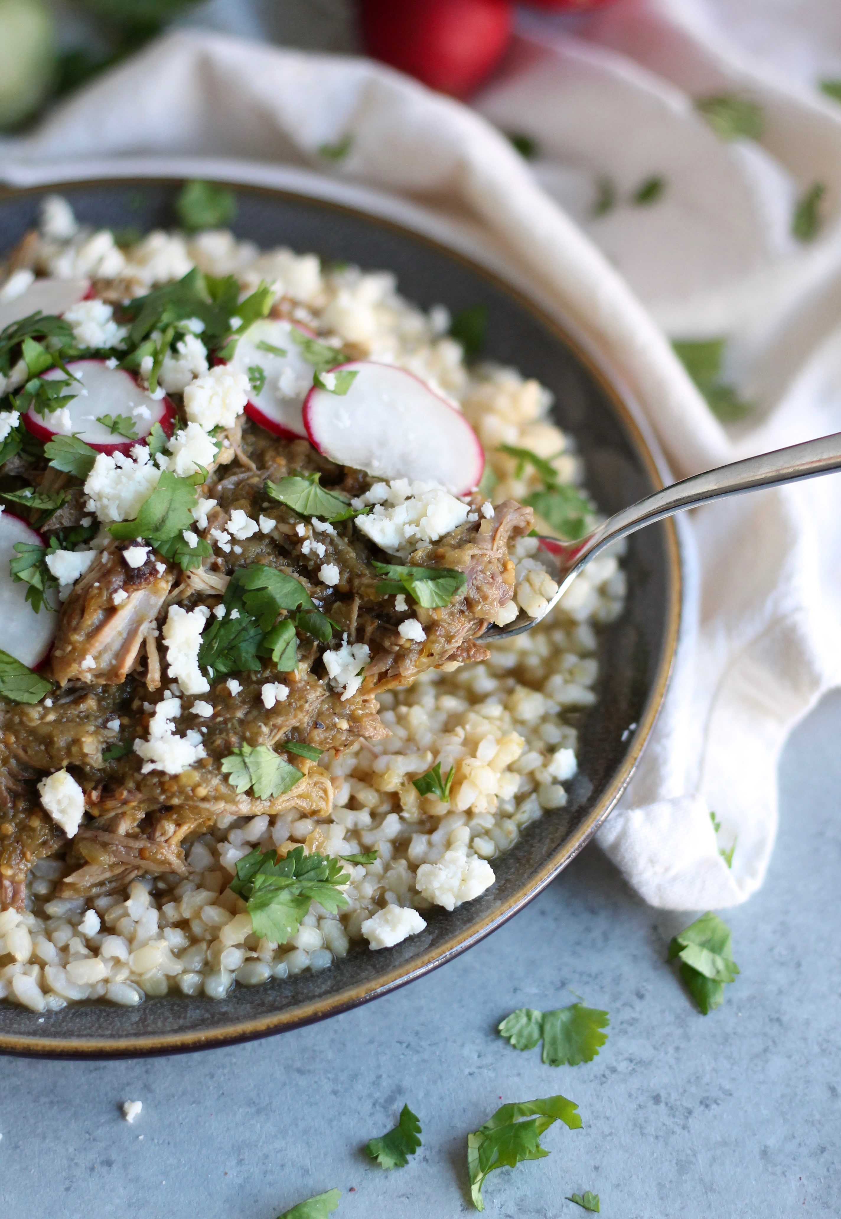 Easy Slow Cooker Pork Chile Verde