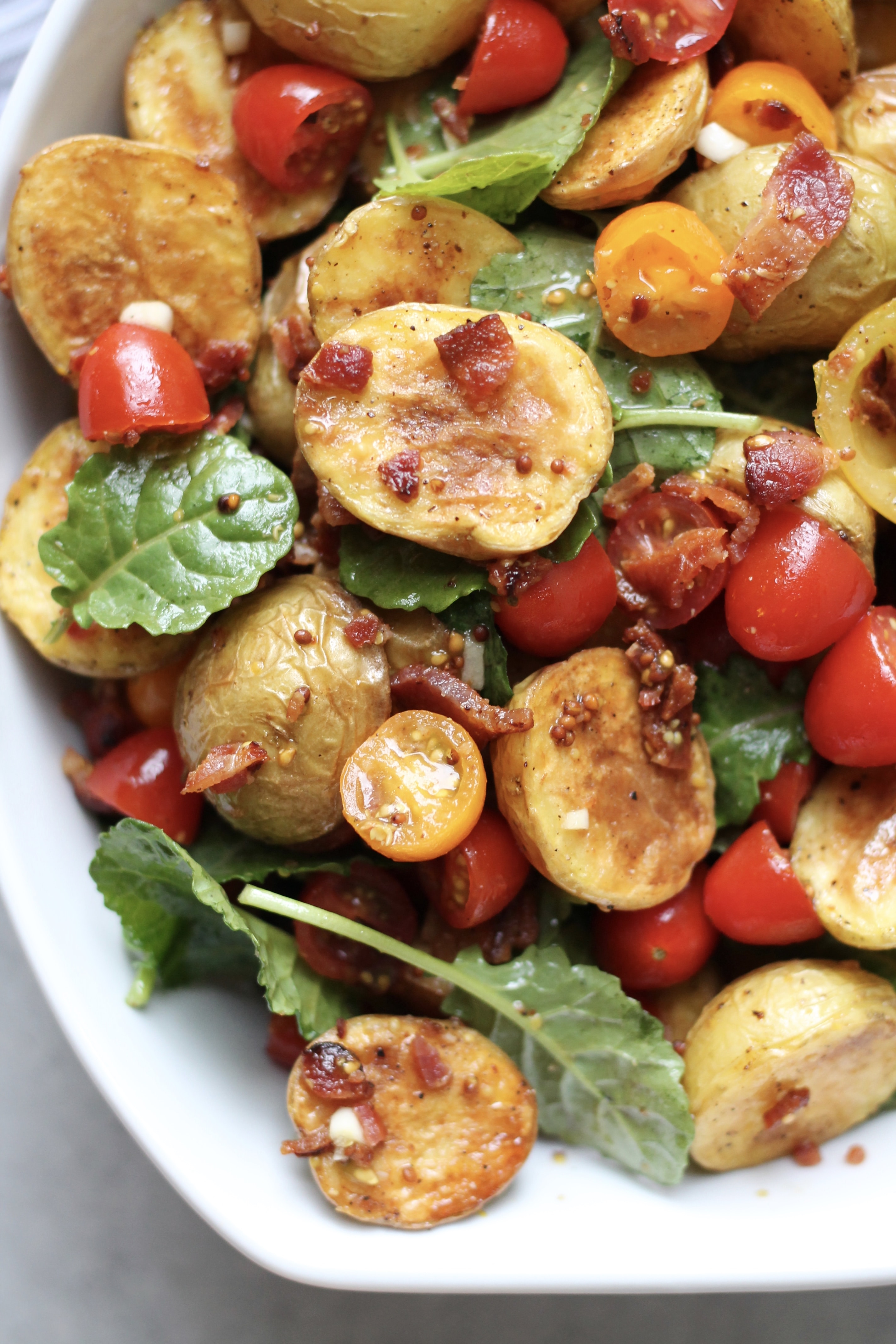 BLT Potato Salad with Honey Mustard Vinaigrette