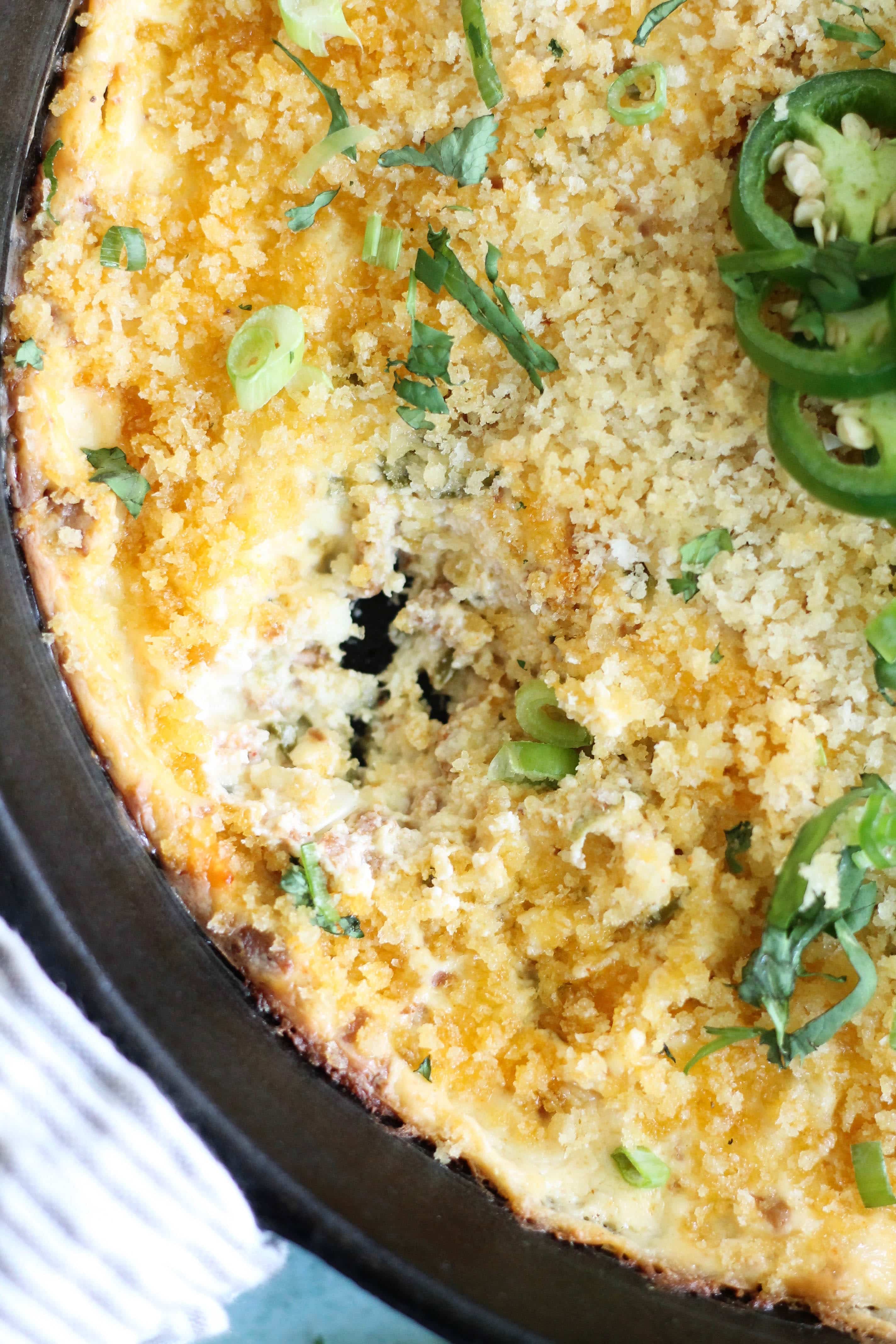 3 Cheese Jalapeño Popper Chorizo Dip