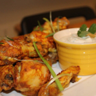 Tandoori Style Chicken Wings with Cilantro Lime Yogurt Dipping Sauce