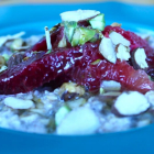 Vanilla Bean Chia Overnight Oats with Blood Oranges, Toasted Almonds and Pistachios
