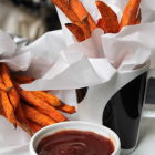 Spiced Sweet Potato Fries with Maple Ketchup