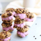 Mini Oatmeal Chocolate Chip Froyo Cookie Sandwiches
