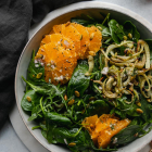 Spinach Arugula Salad with Roasted Fennel, Tangelos, Pumpkin Seeds and a Citrus Vinaigrette