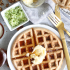 Zucchini Bread Waffles with Salted Maple Butter