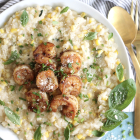 Sweet Corn Risotto with Old Bay Shrimp