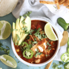 Turkey Tortilla Soup with Corn and Fire Roasted Tomatoes