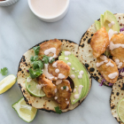 Beer Battered Crispy Fish Tacos with Chipotle Lime Crema