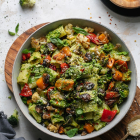 Broccoli Pesto Pasta with Roasted Vegetables