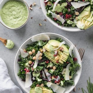 Kale Salad with Green Goddess Yogurt Dressing