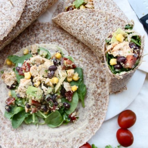 Mexican Chicken Quinoa Salad Wraps Spices In My Dna