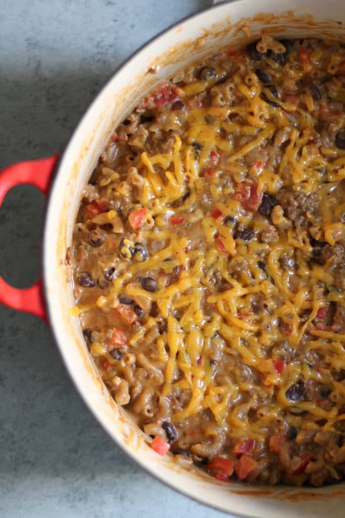One Pot Chili Mac and Cheese