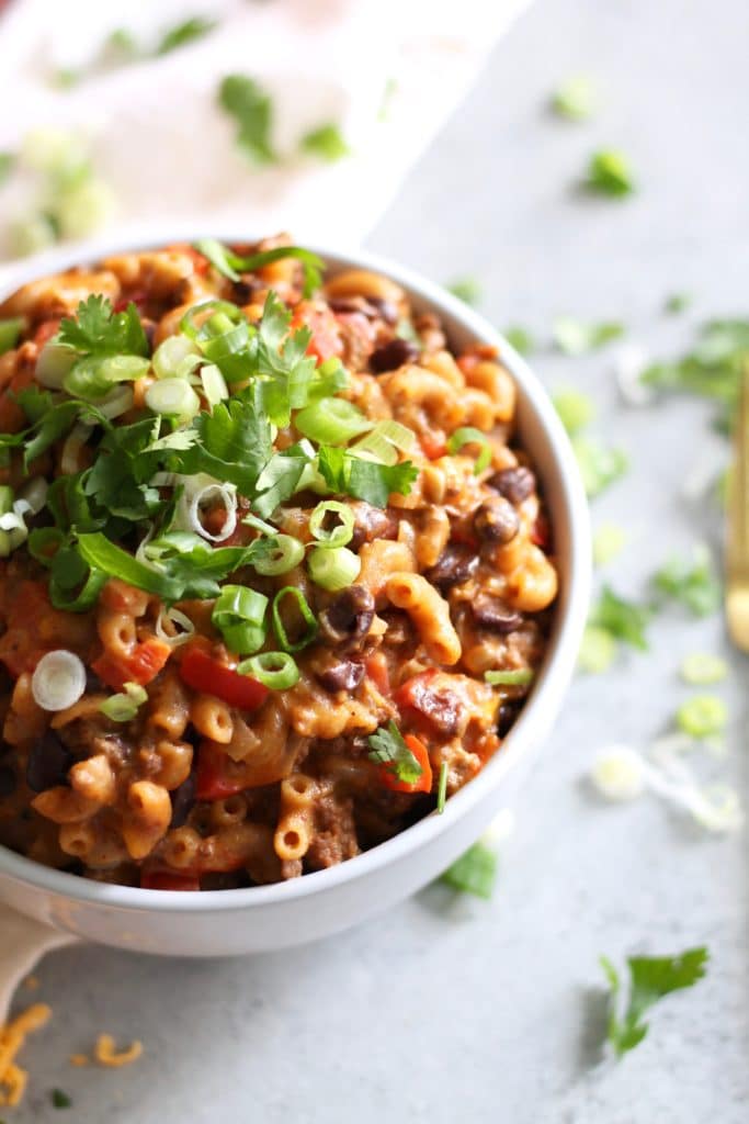 One Pot Chili Mac and Cheese