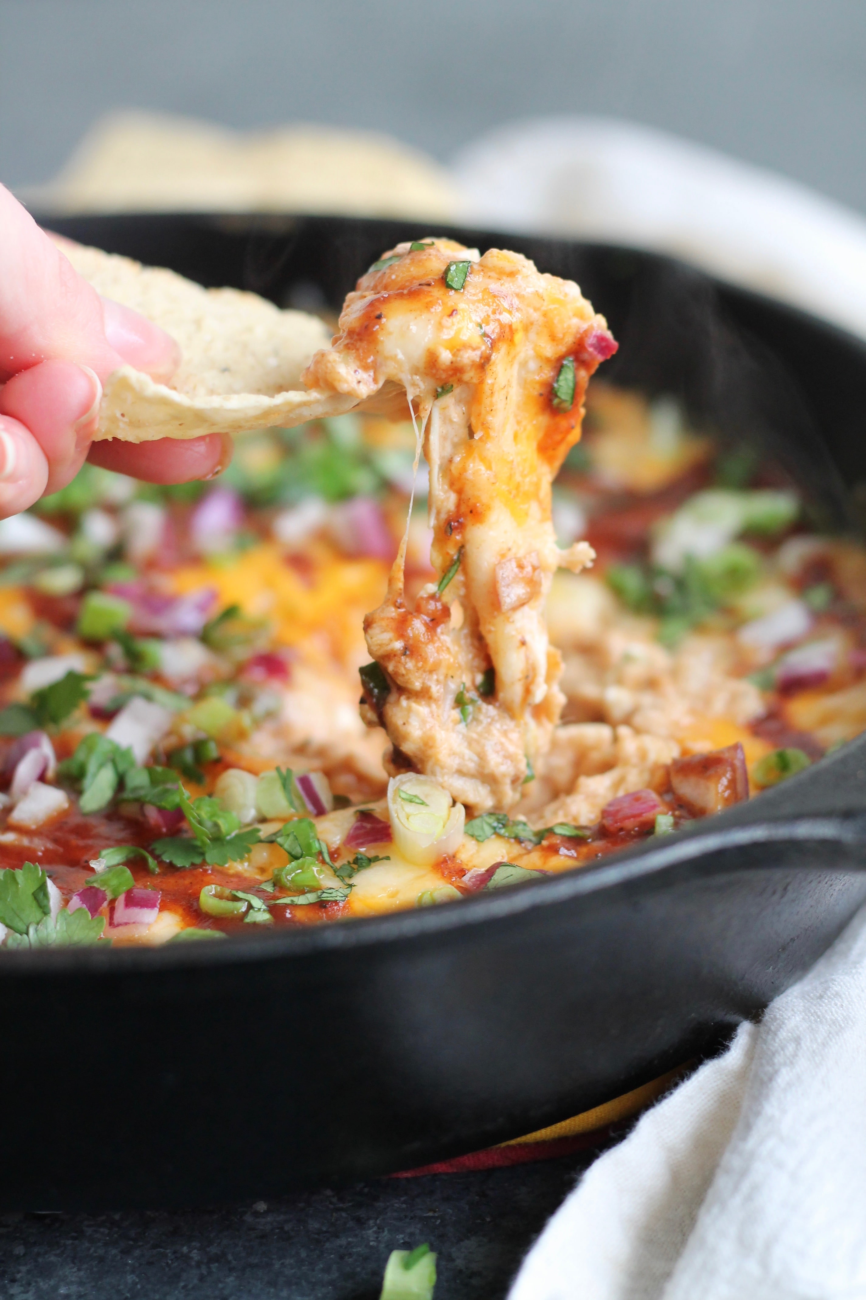 Lightened-Up BBQ Chicken Dip