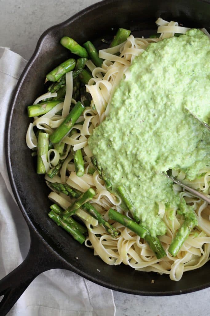 Spring Vegetable Fettuccine with Mascarpone