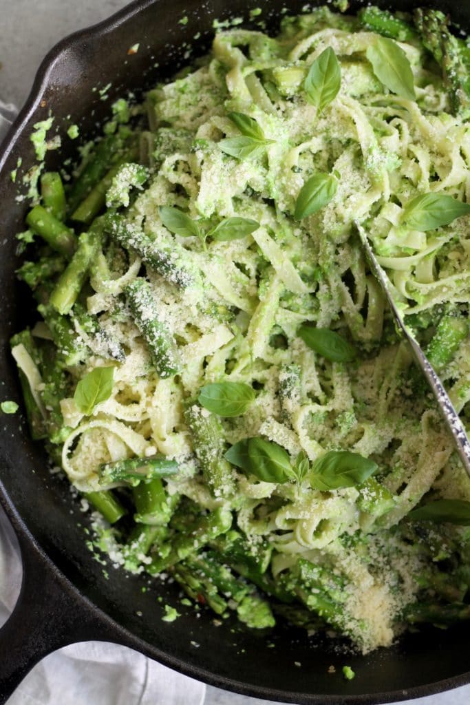 Spring Vegetable Fettuccine with Mascarpone