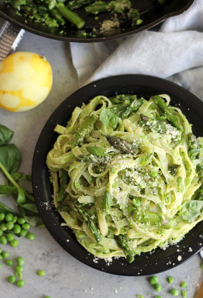 Spring Vegetable Fettuccine with Mascarpone