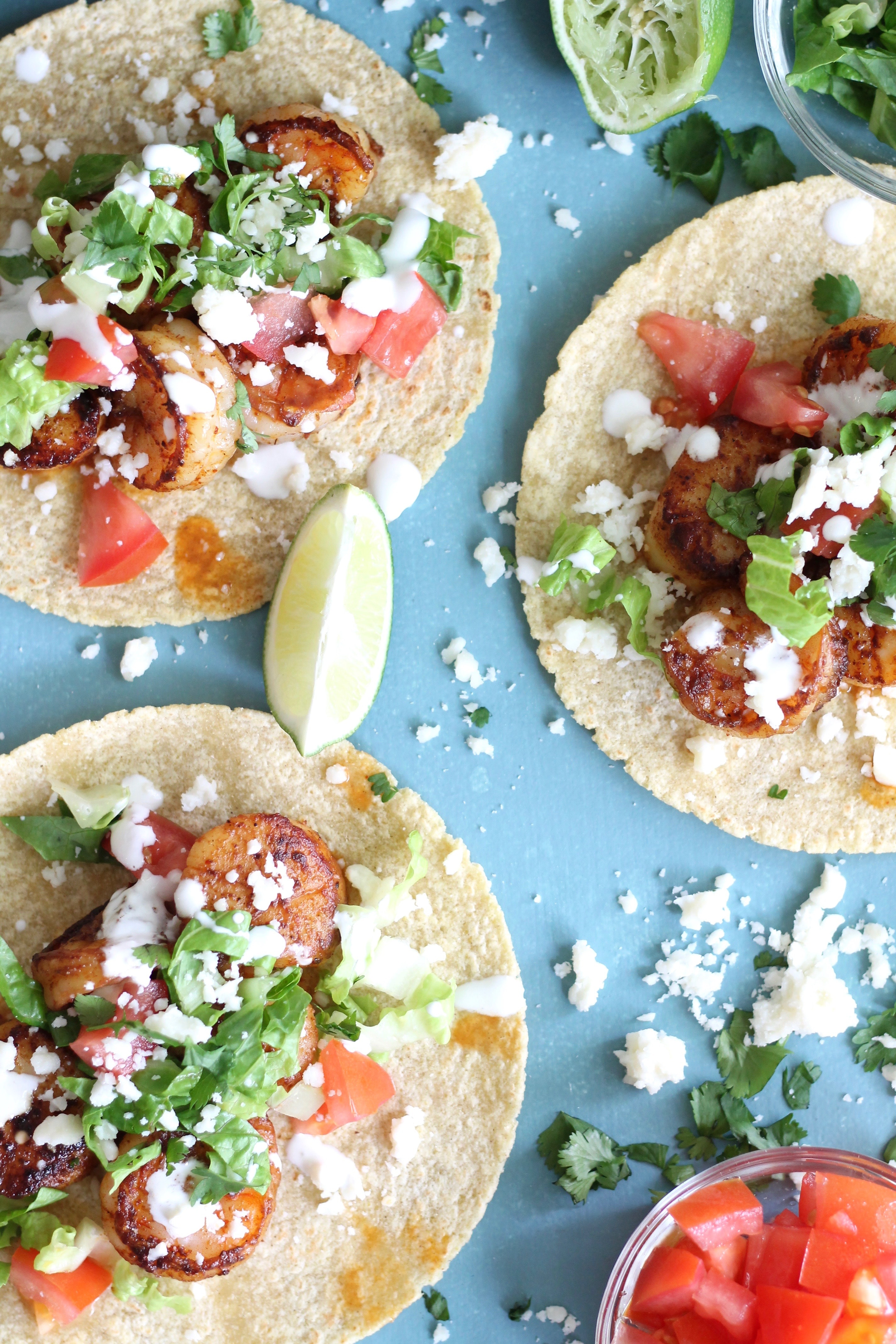 Easy Seafood Tacos with Lime and Cotija
