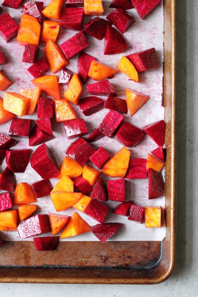 Roasted Beet and Fennel Salad with Mint and Toasted Walnuts