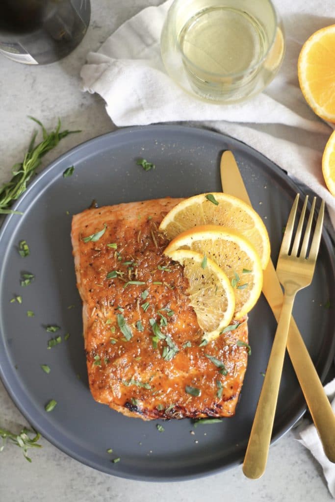 20 Minute Spiced Orange Herb Glazed Salmon
