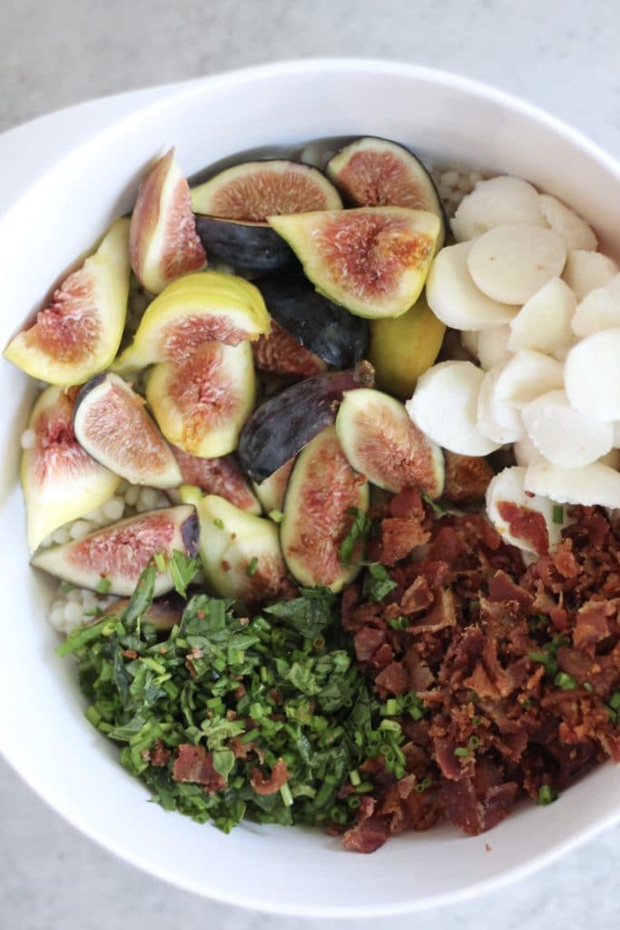 Fig Bacon Couscous Salad with Balsamic Vinaigrette