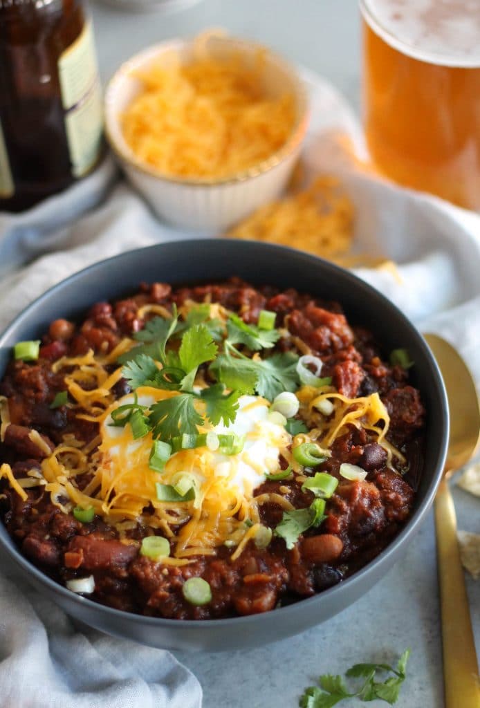 Slow Cooker Beef and Bean Chili