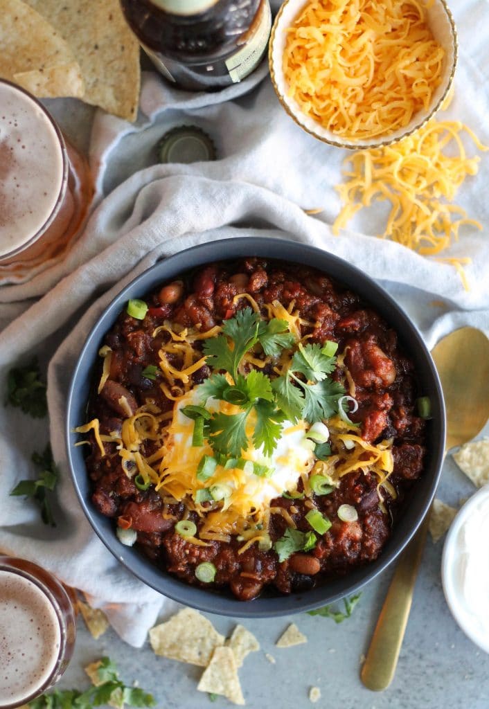 Slow Cooker Beef and Bean Chili