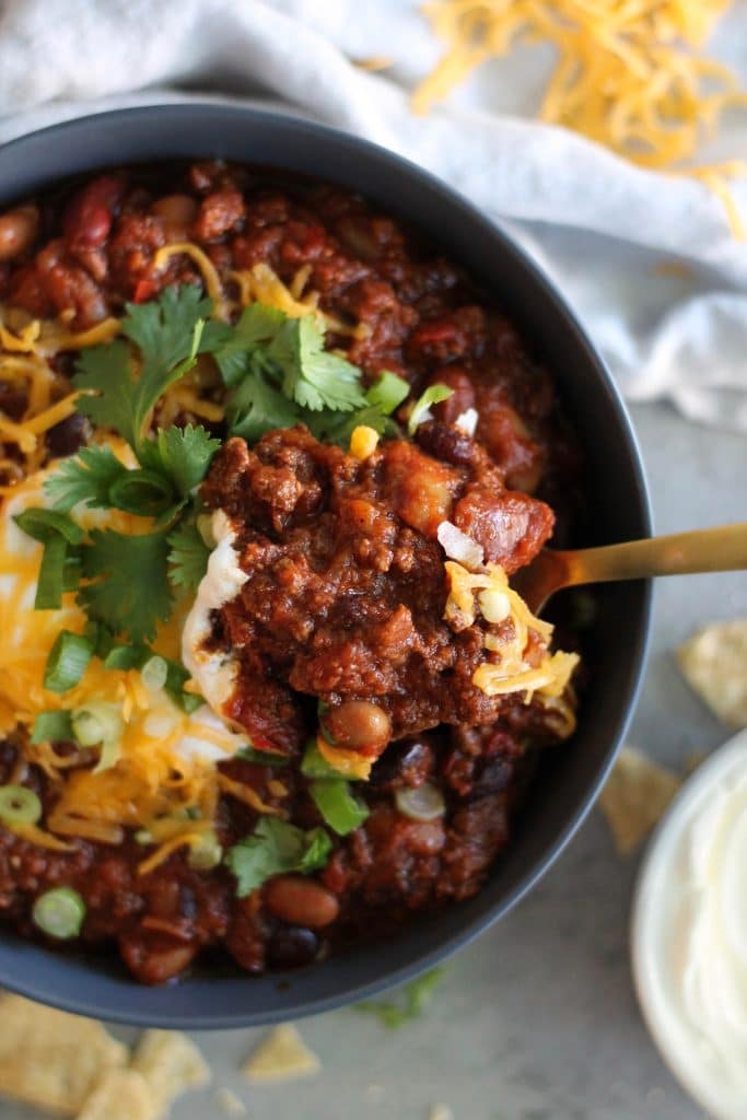 Slow Cooker Beef and Bean Chili