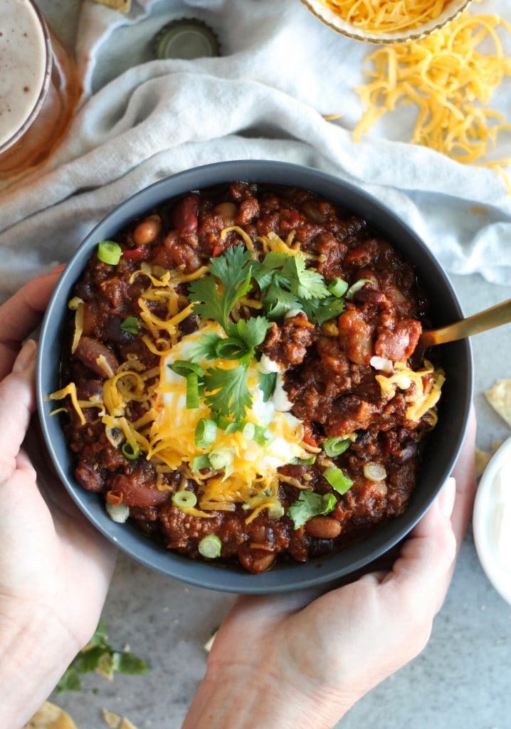 Slow Cooker Beef and Bean Chili