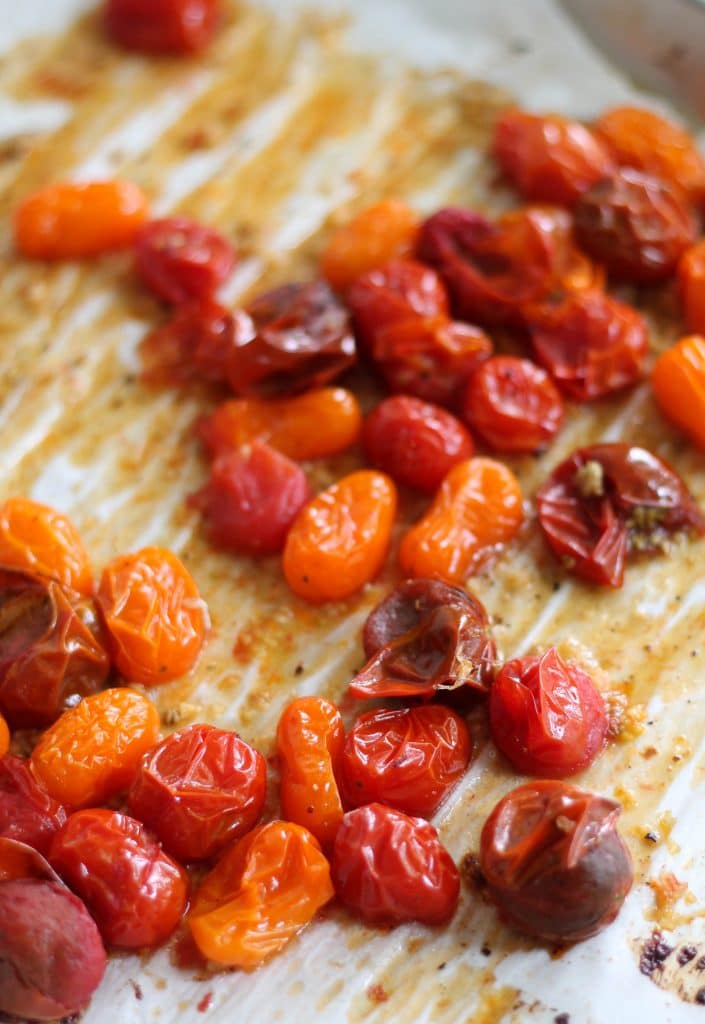Mushroom and Roasted Tomato Spaghetti Carbonara