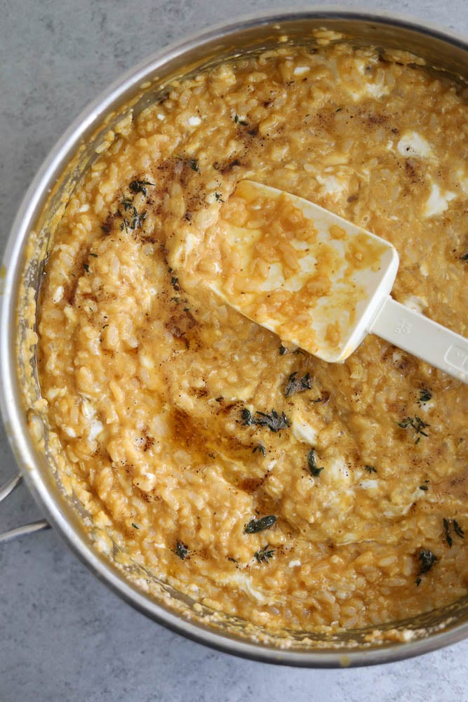 Pumpkin Burrata Risotto