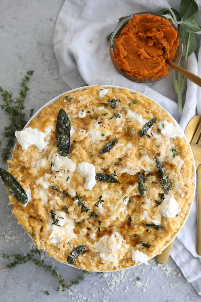 Pumpkin Burrata Risotto