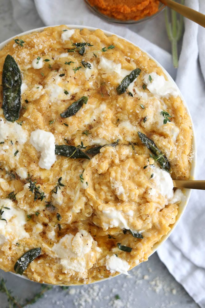 Pumpkin Burrata Risotto