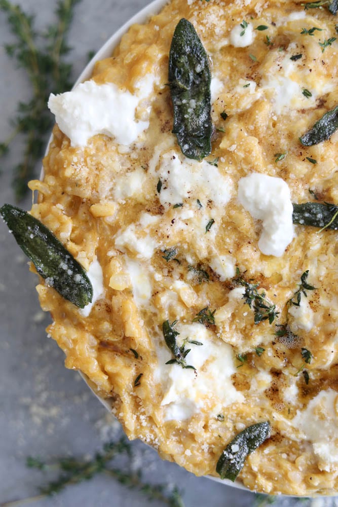 Pumpkin Burrata Risotto