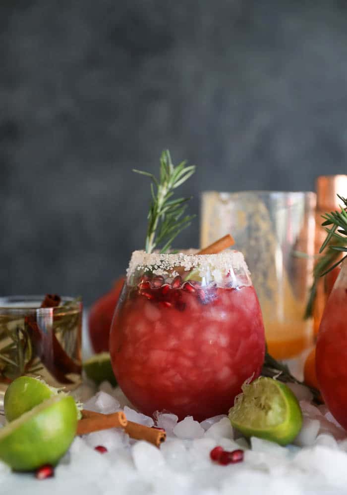 Pomegranate Rosemary Clementine Margaritas