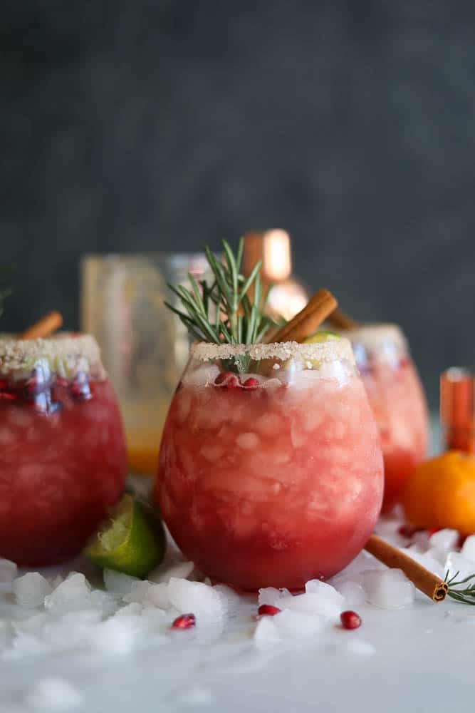 Pomegranate Rosemary Clementine Margaritas