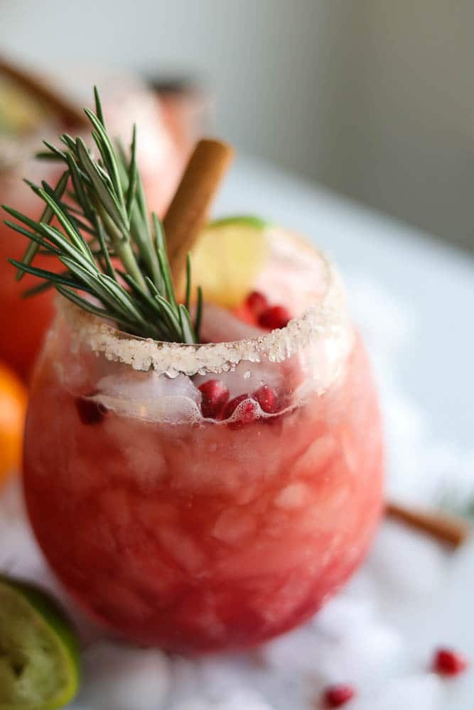 Pomegranate Rosemary Clementine Margaritas