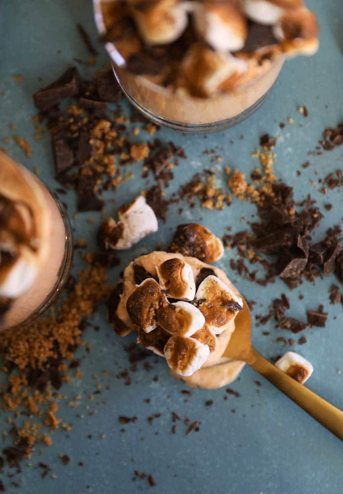 Mini No-Bake S'mores Sweet Potato Cheesecakes
