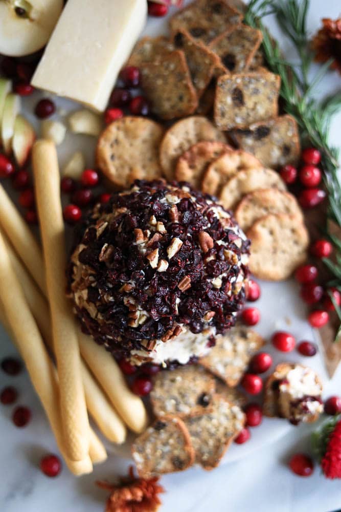 Cranberry Pecan Caramelized Onion Cheeseball