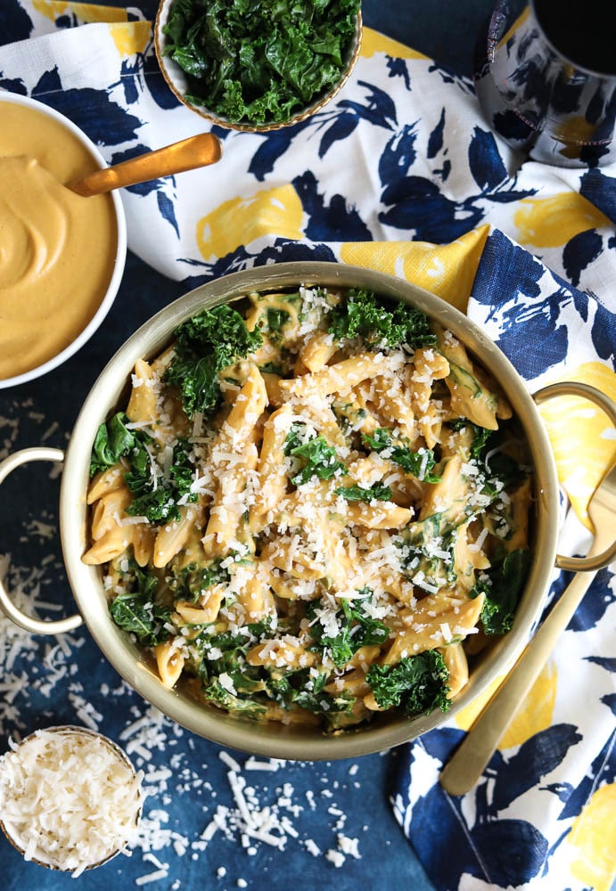 Creamy Butternut Squash Kale Pasta
