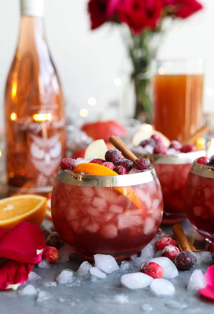 Winter Rosé Sangria