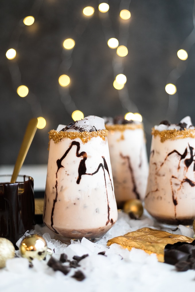 Dark Chocolate Salted Caramel White Russians