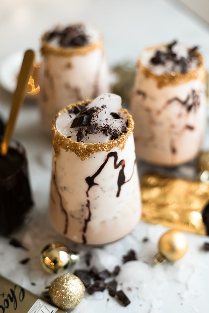 Dark Chocolate Salted Caramel White Russians