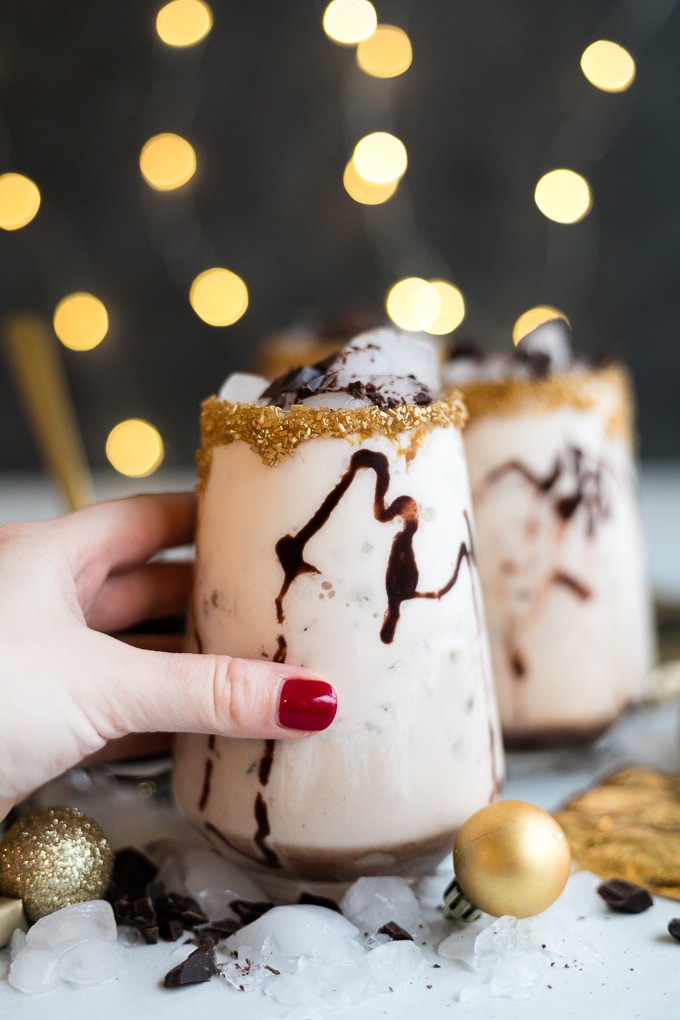 Dark Chocolate Salted Caramel White Russians